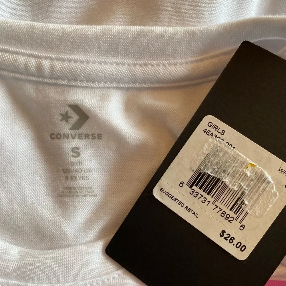 CONVERSE GIRL'S Striped Front Tie Top